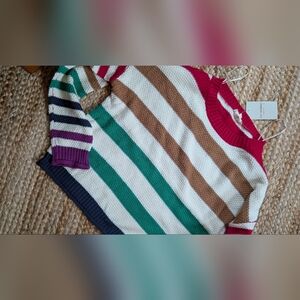 Eesome Multicolor Striped Sweater